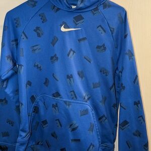 Nike Blue Geometric Hoodie, Sweatshirt, Youth X-Large